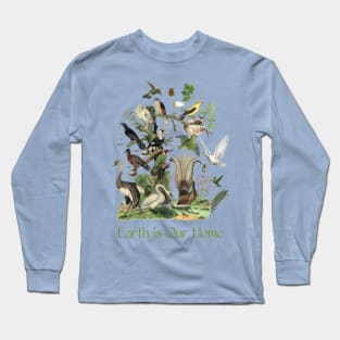 Wildlife Bird Illustration & Nature Conservation Tekst Long Sleeve T-Shirt